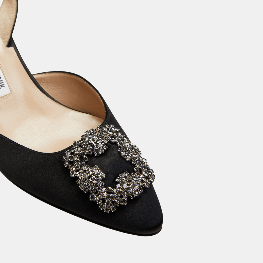 Manolo Blahnik Hangisi 70 Jewel Buckle Pumps (Black) - DIVA ONLINE STORE