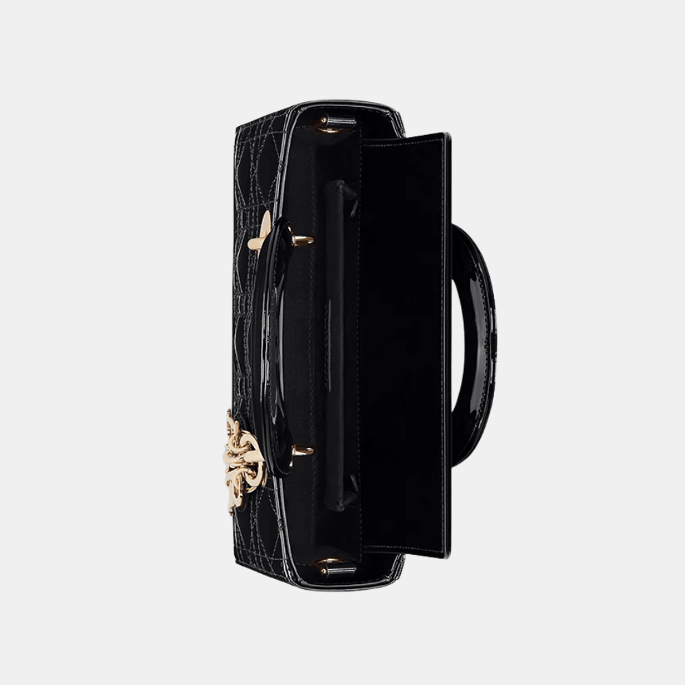 Dior Small Lady D - Joy Bag In Black Patent Cannage Calfskin - DIVA ONLINE STORE