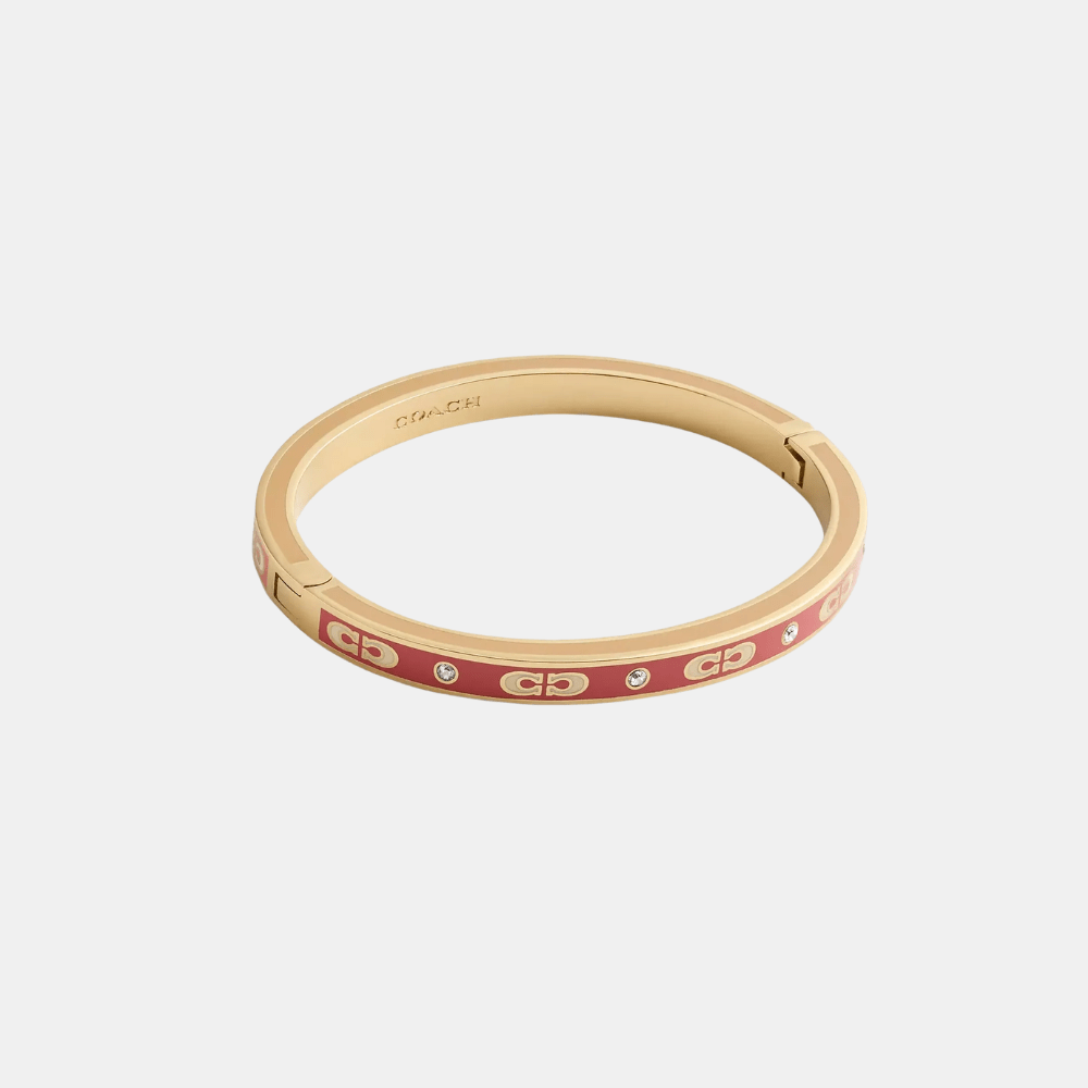 Coach Signature Enamel Hinged Bangle - DIVA ONLINE STORE