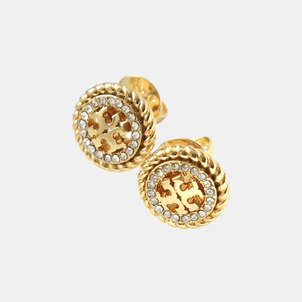 Tory Burch Miller Rope Crystals Stud Earrings - DIVA ONLINE STORE