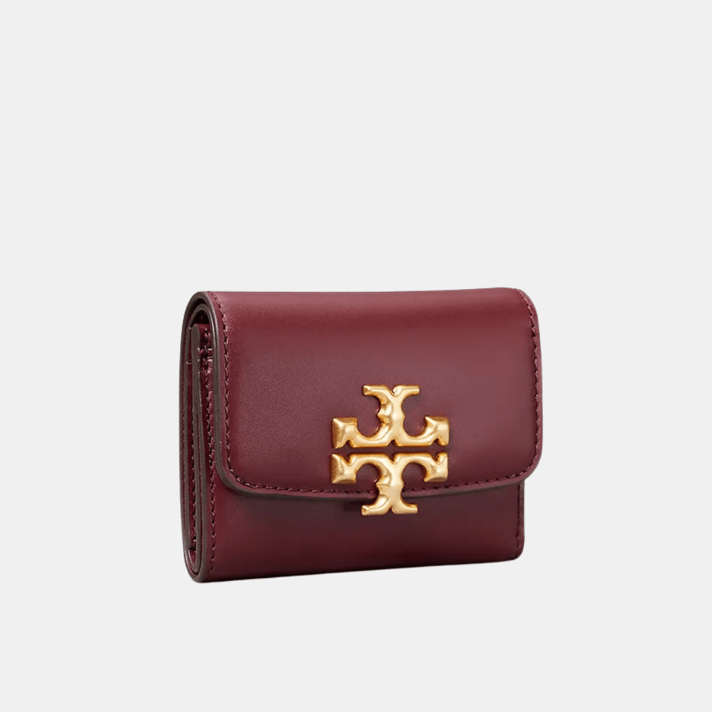 Tory Burch Mini Eleanor Wallet (Claret) - DIVA ONLINE STORE