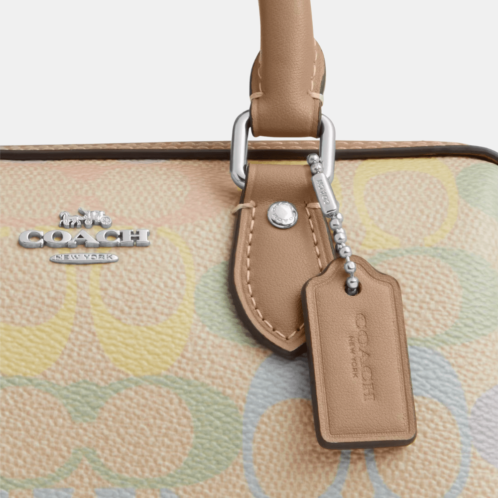 Coach Mini Rowan Crossbody Bag In Rainbow Signature Canvas - DIVA ONLINE STORE