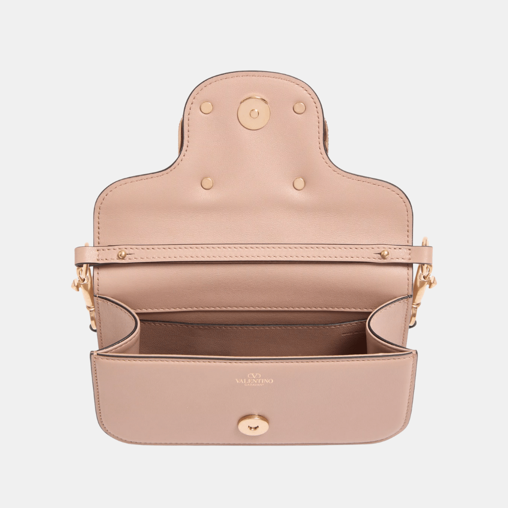 Valentino Garavani Locò Small Shoulder Bag With Jewel Logo (Rose Cannelle) - DIVA ONLINE STORE