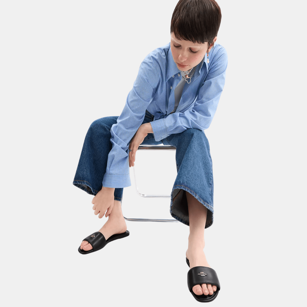Coach Slide Sandal (Black) - DIVA ONLINE STORE