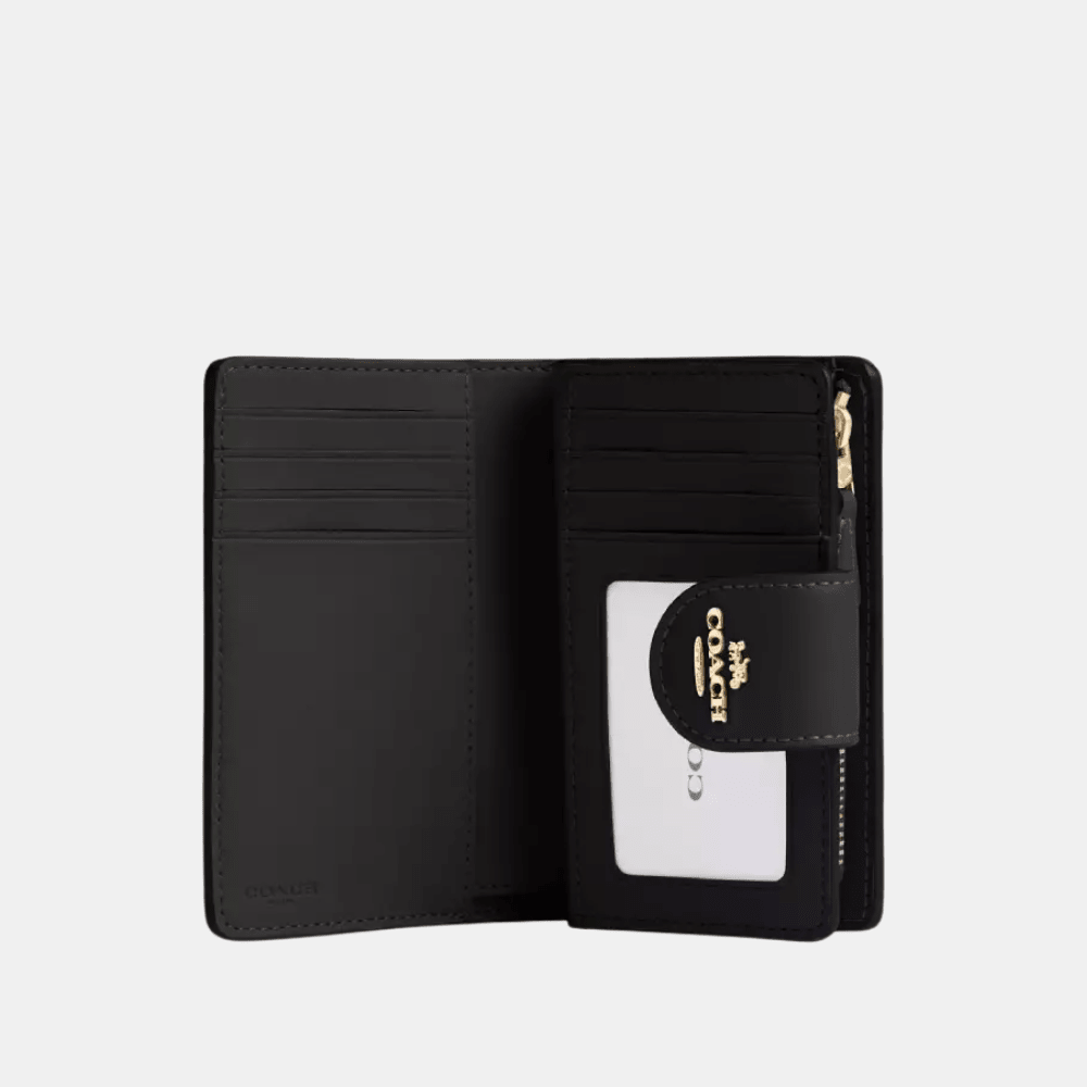 Coach Mini Wallet In Signature Canvas (Im/Tan/Black) - DIVA ONLINE STORE