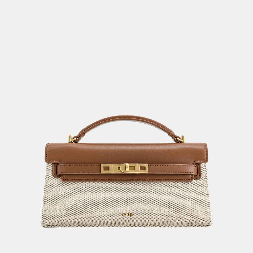JW Pei Noor Top Handle Bag (Brown Canvas)