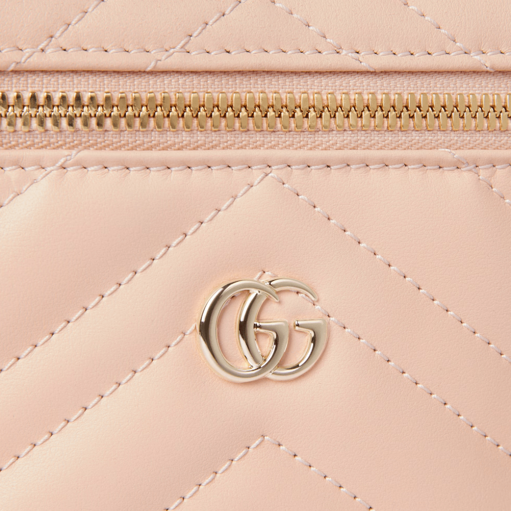 Gucci GG Marmont Mini Vanity Bag In Pale Pink Leather - DIVA ONLINE STORE