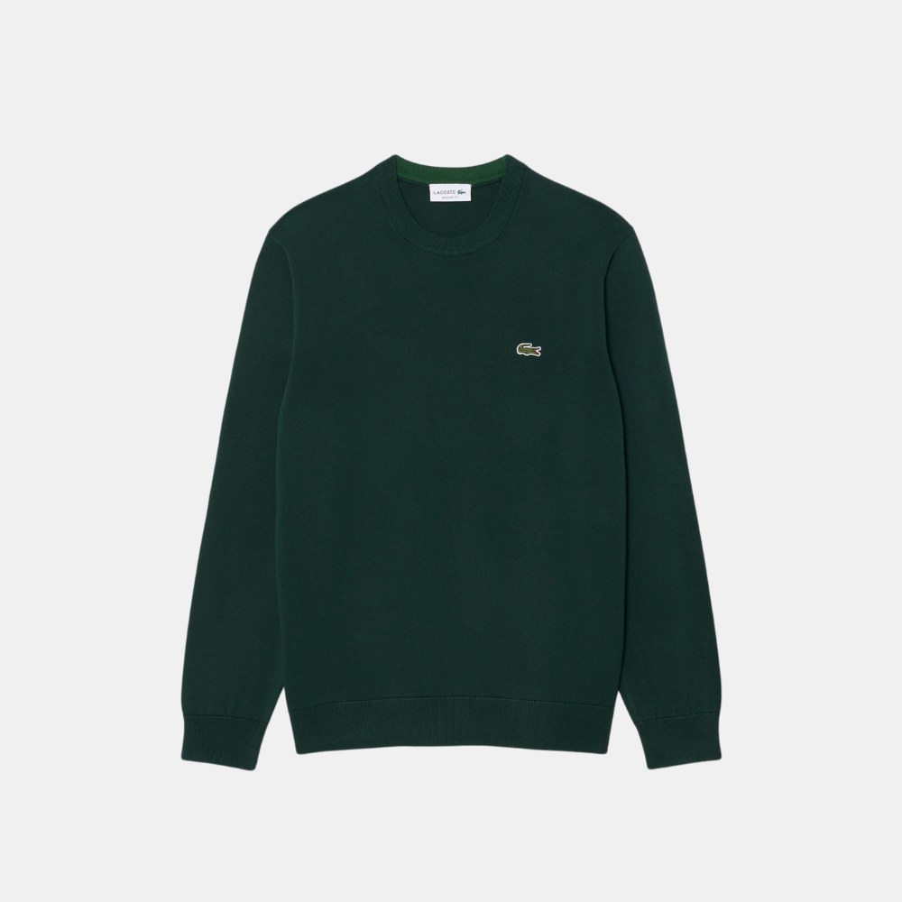 Lacoste Crew Neck Cotton Sweater (Green)