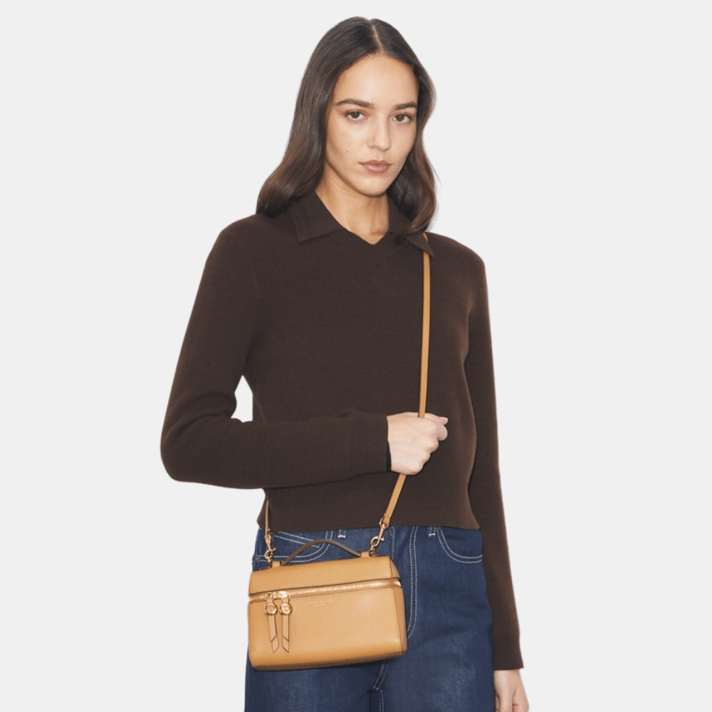 Tory Burch Romy Slim Top Handle Bag (Tiramisu) - DIVA ONLINE STORE
