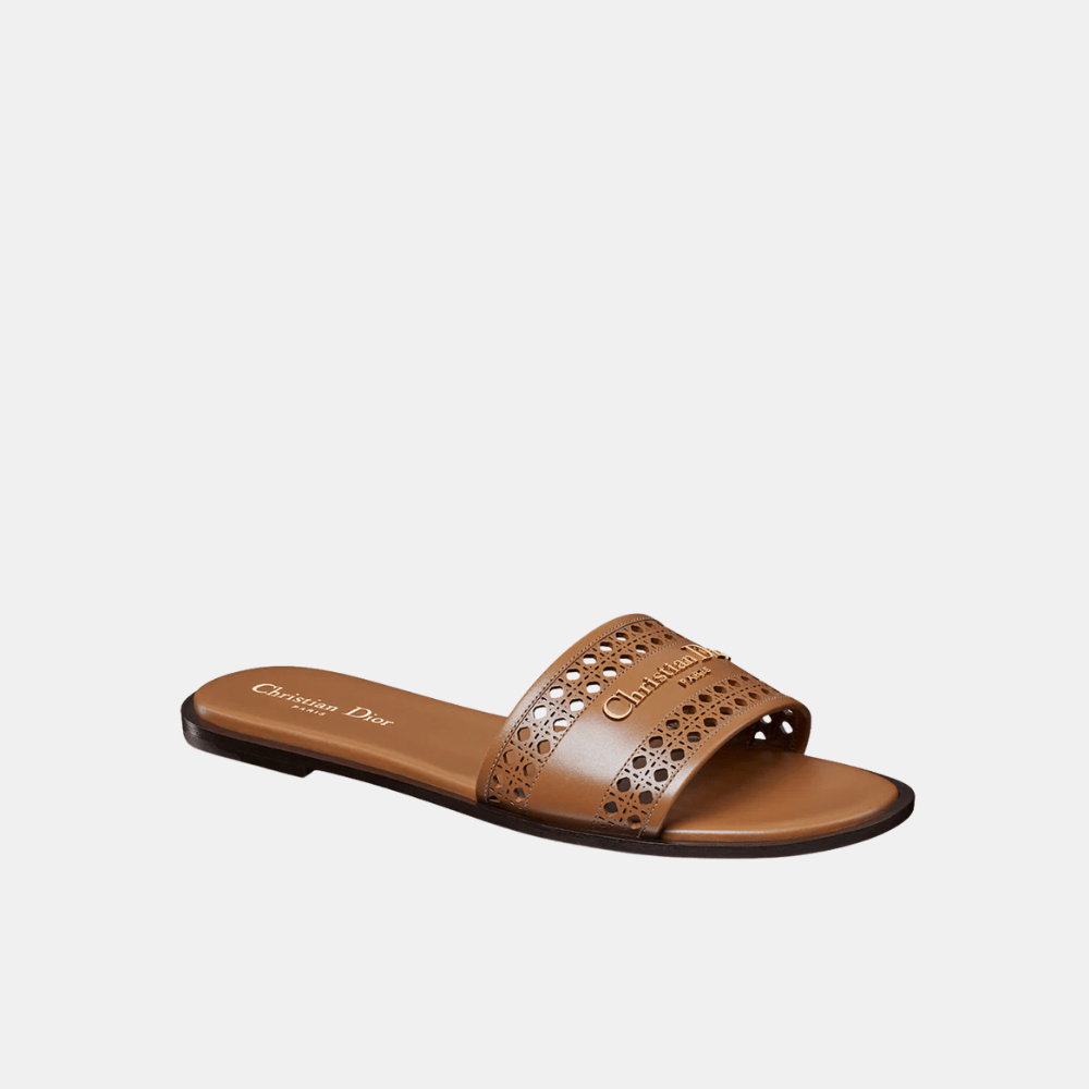 Dior D - Lane Slide (Camel Calfskin) - DIVA ONLINE STORE