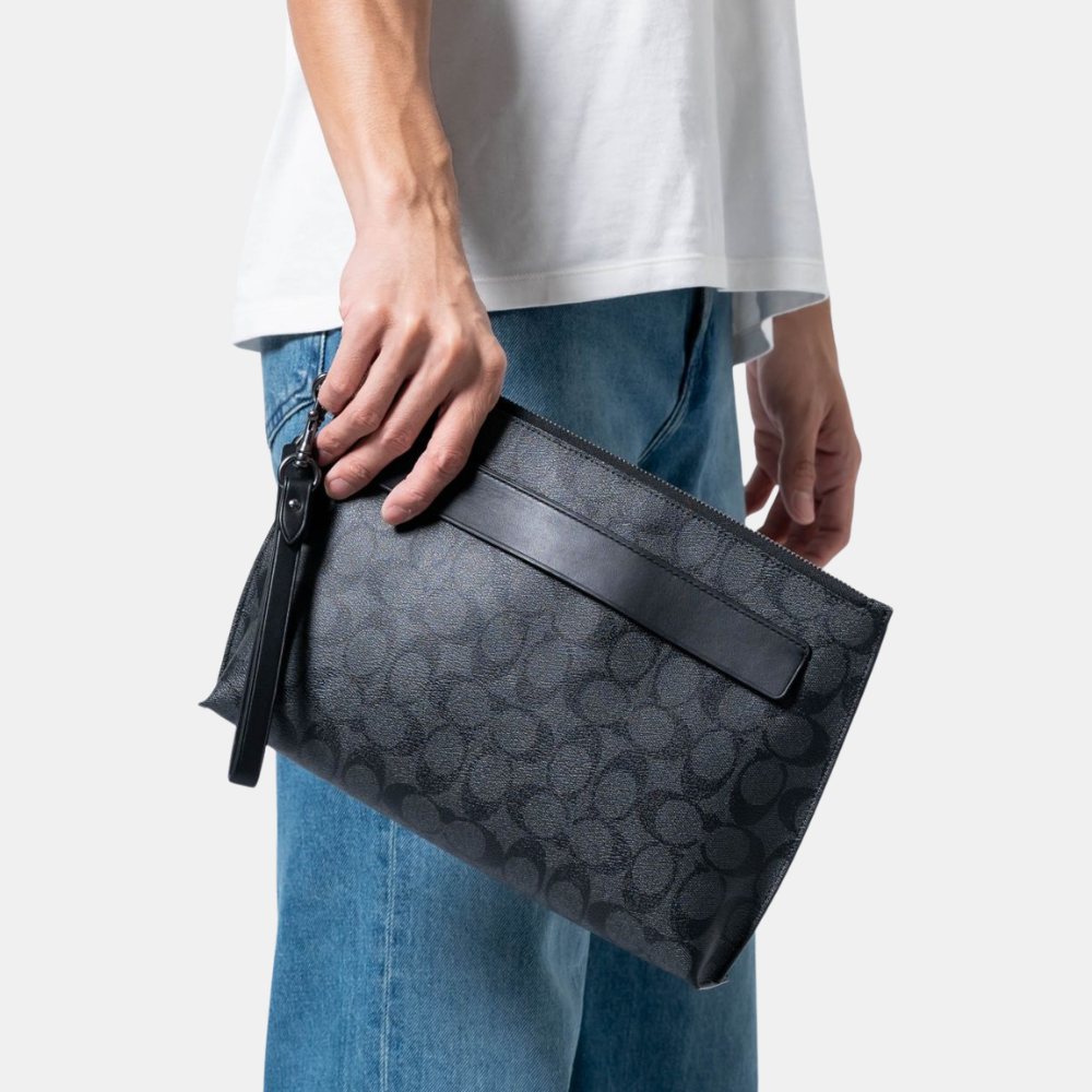 Coach Carryall Pouch In Signature Canvas