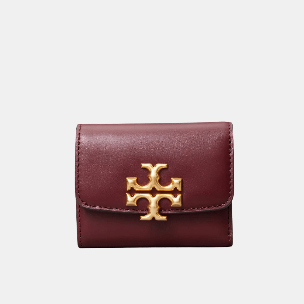 Tory Burch Mini Eleanor Wallet (Claret) - DIVA ONLINE STORE