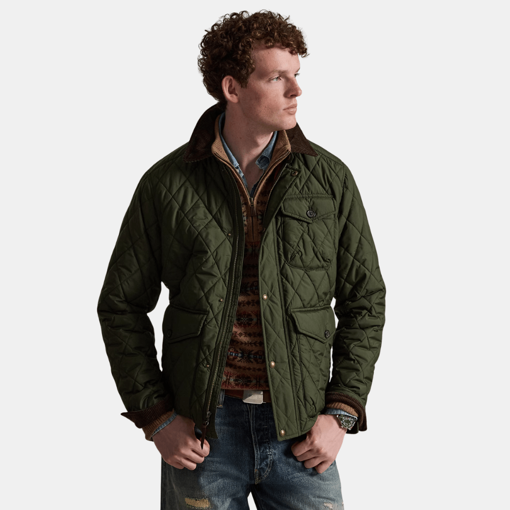 Ralph Lauren The Beaton Quilted Jacket (Company Olive) - DIVA ONLINE STORE