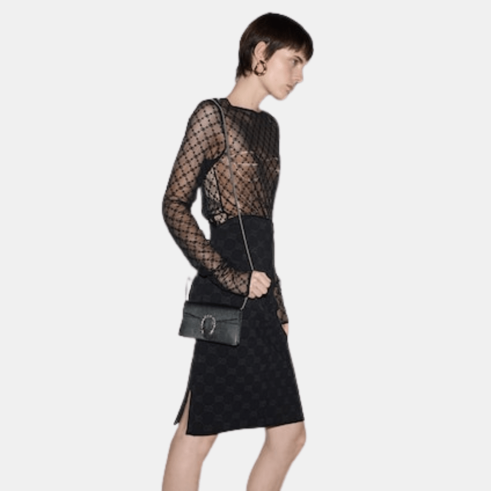 Gucci Dionysus Super Mini Bag in Black Leather - DIVA ONLINE STORE