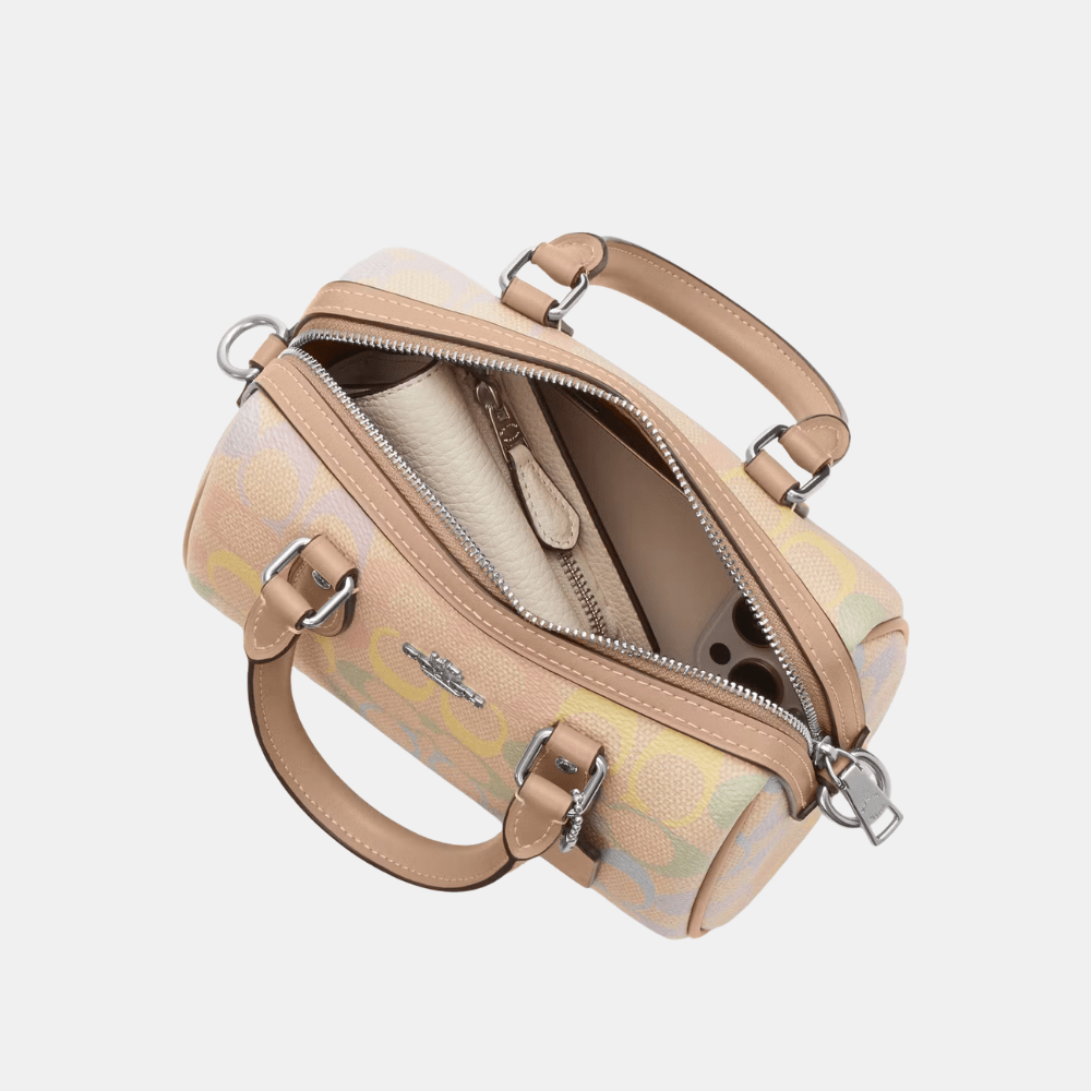 Coach Mini Rowan Crossbody Bag In Rainbow Signature Canvas - DIVA ONLINE STORE