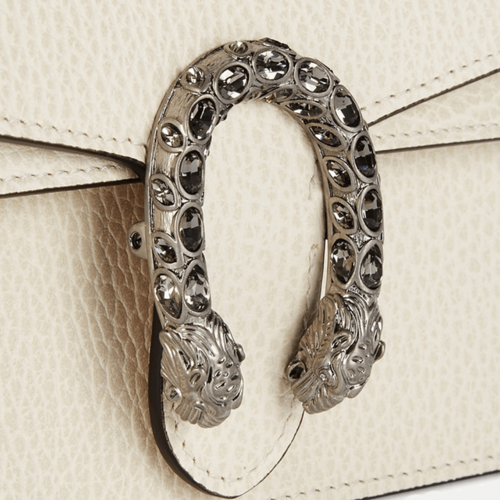 Gucci Dionysus Super Mini Bag in White Leather - DIVA ONLINE STORE