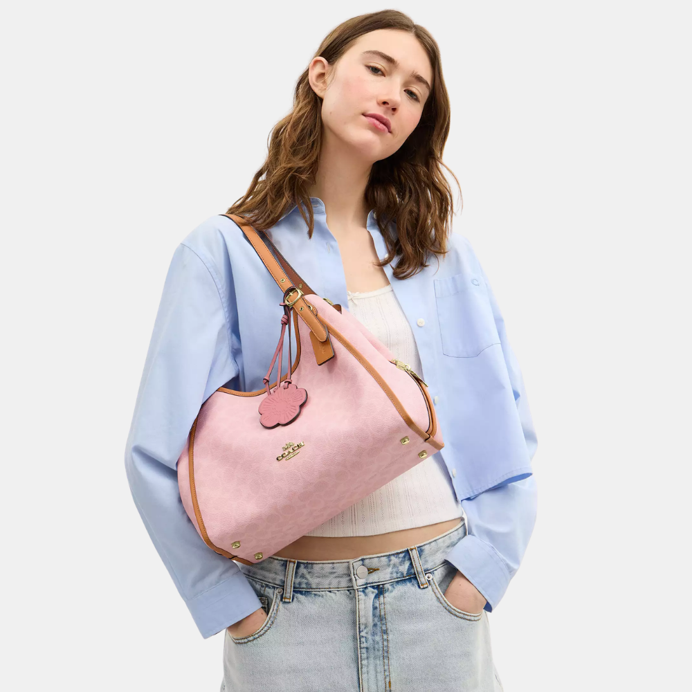 Coach Erin Shoulder Bag In Signature Canvas With Charms