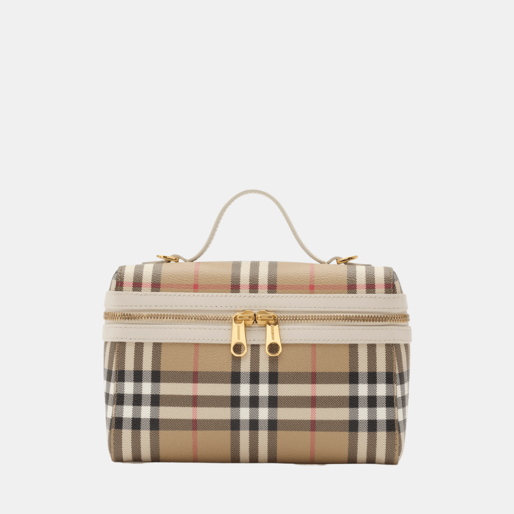 Burberry Check Vanity Bag (Archive Beige/Soap Beige) - DIVA ONLINE STORE