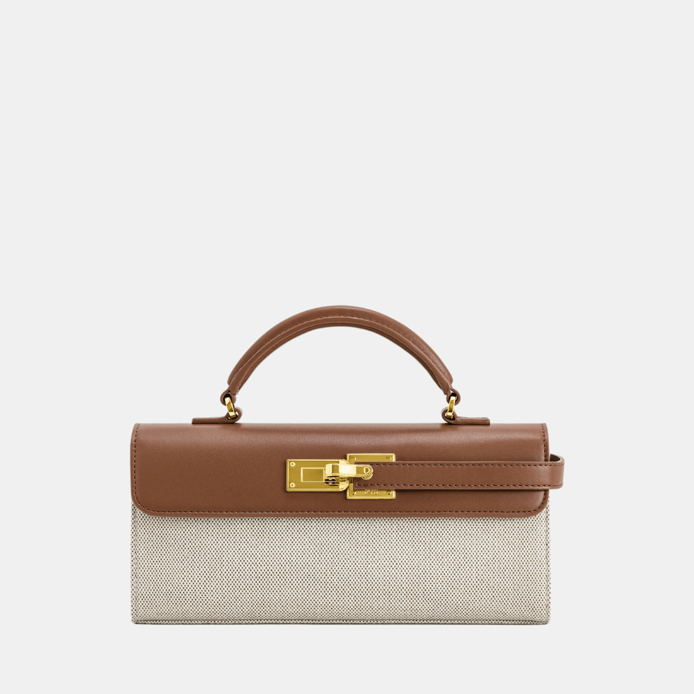JW Pei Keyla Top Handbag (Brown Canvas) - DIVA ONLINE STORE