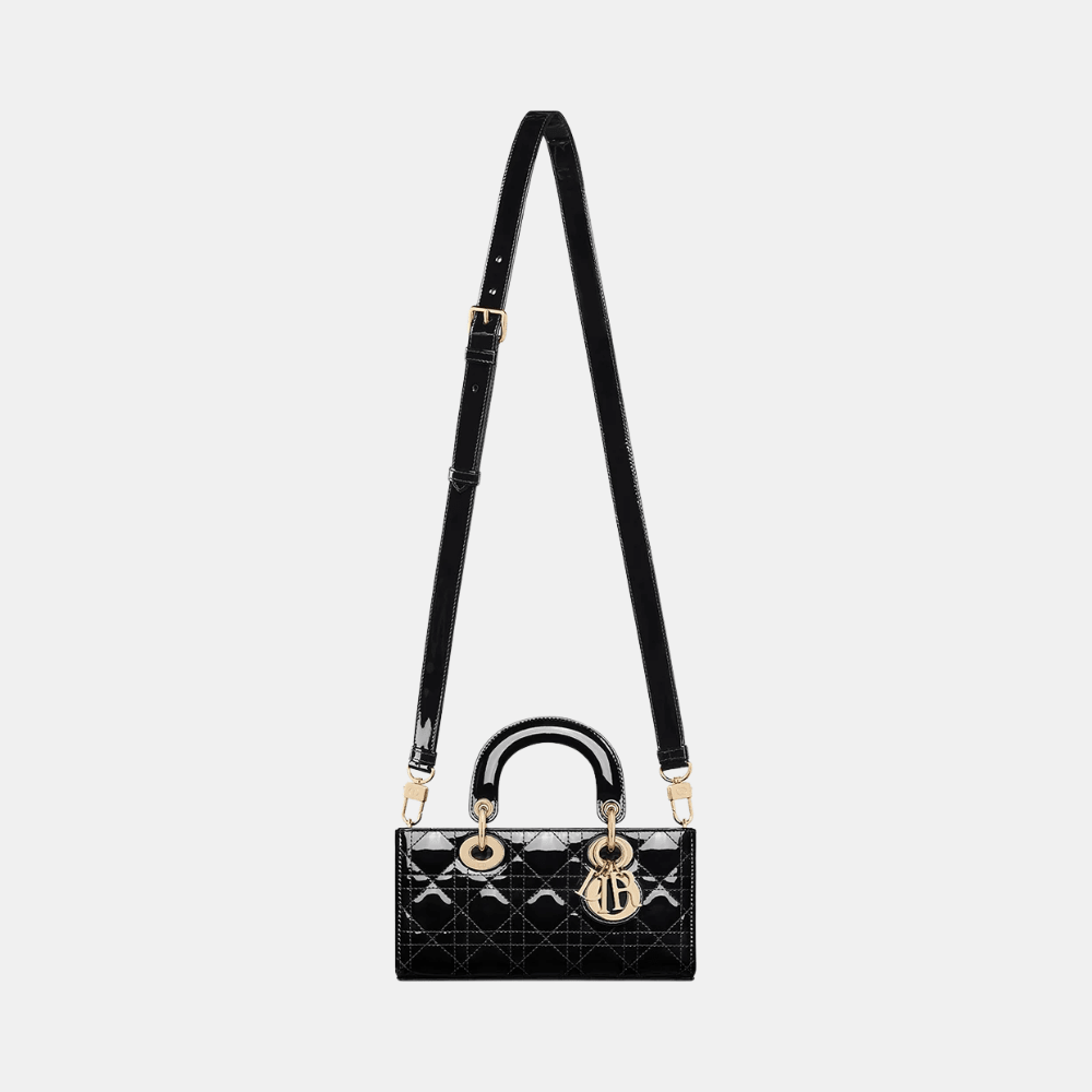 Dior Small Lady D - Joy Bag In Black Patent Cannage Calfskin - DIVA ONLINE STORE