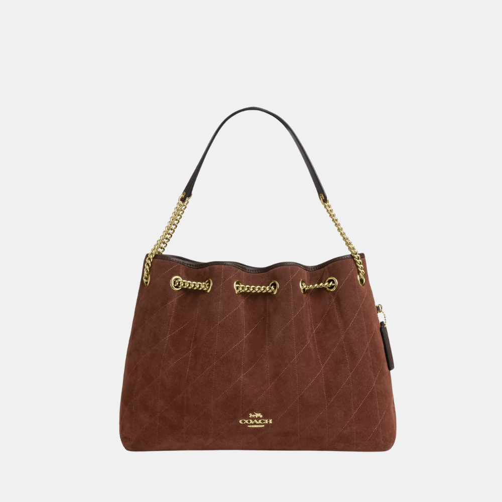 Coach Evelyn Shoulder Bag With Quilting (Vintage Brown) - DIVA ONLINE STORE