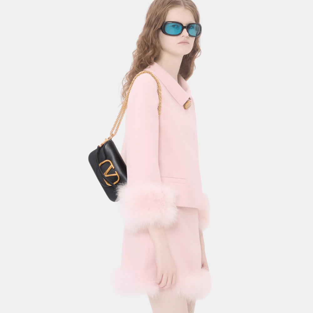 Valentino Garavani Locò Small Shoulder Bag (Black) - DIVA ONLINE STORE