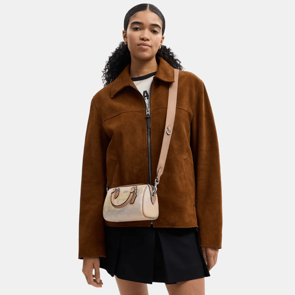 Coach Mini Rowan Crossbody Bag In Rainbow Signature Canvas - DIVA ONLINE STORE