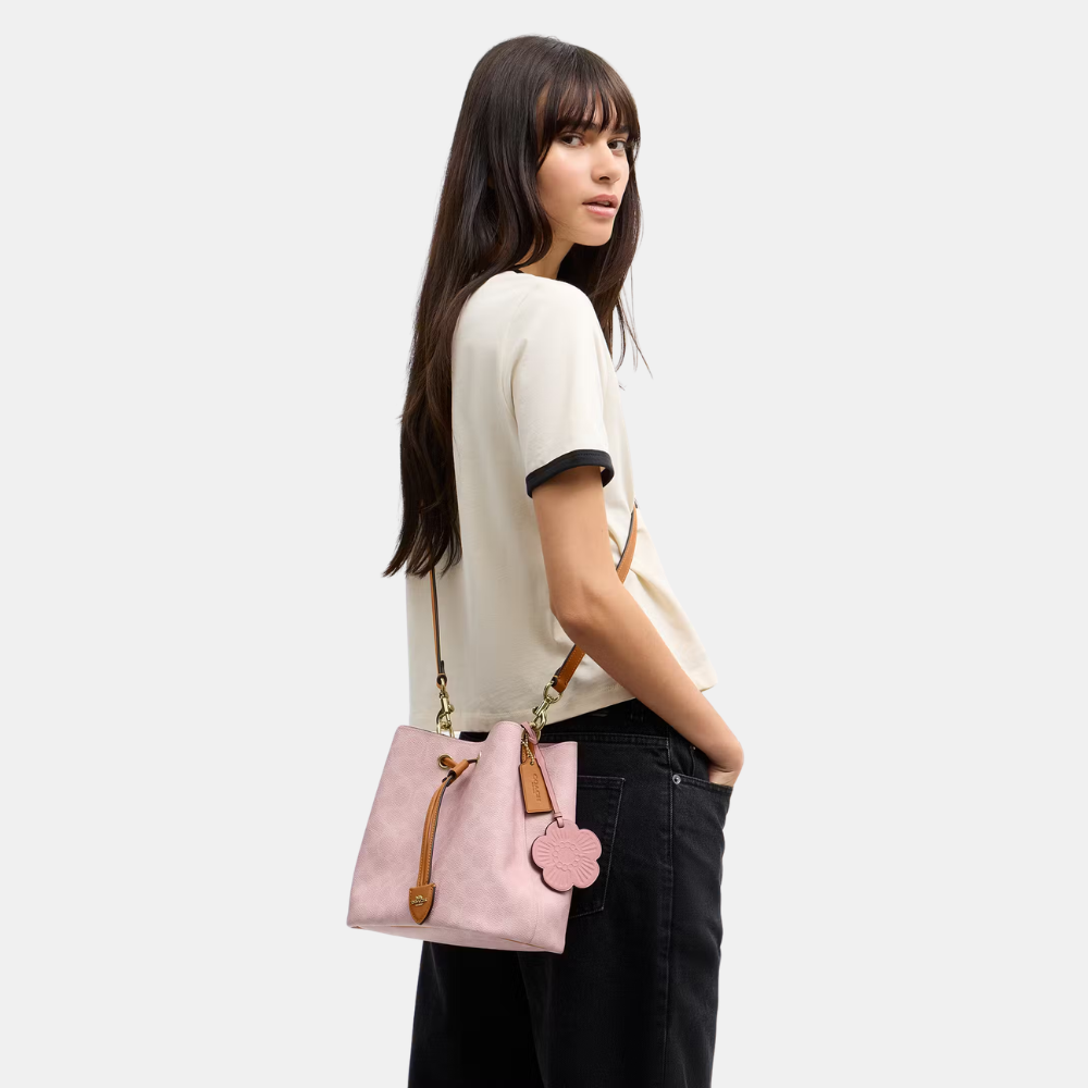 Coach Rowan Bucket Bag In Signature Canvas With Charms
