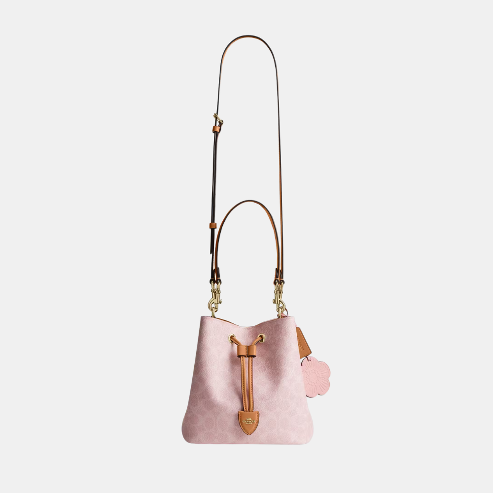Coach Rowan Bucket Bag In Signature Canvas With Charms