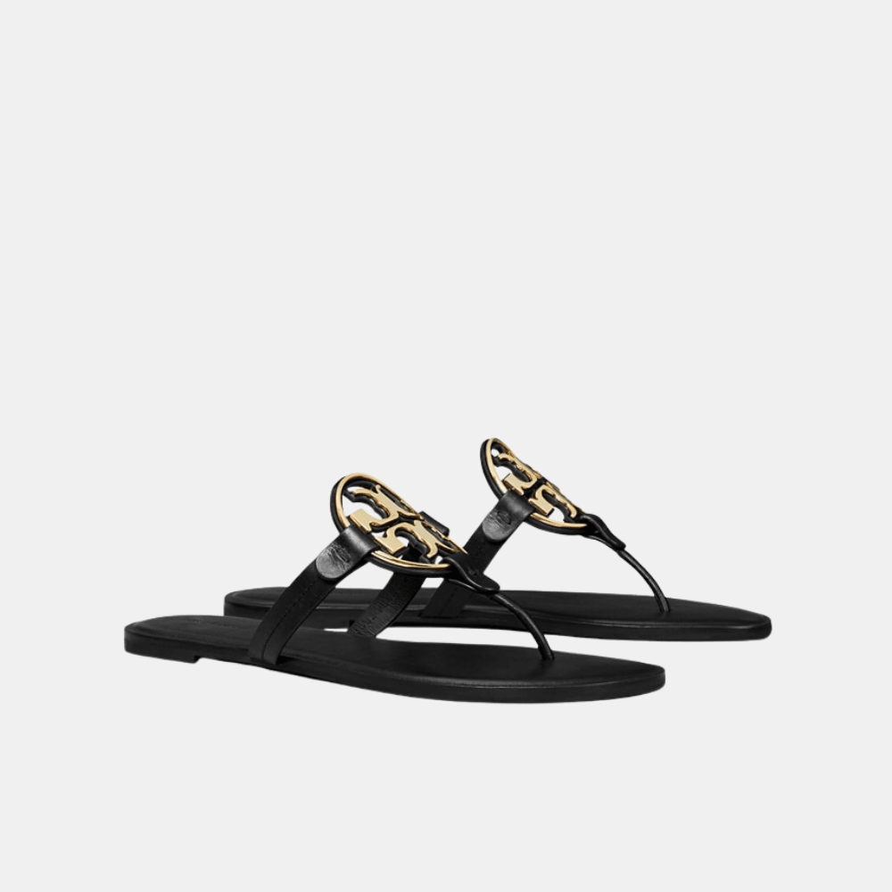 Tory Burch Metal Miller Sandal (Black) - DIVA ONLINE STORE