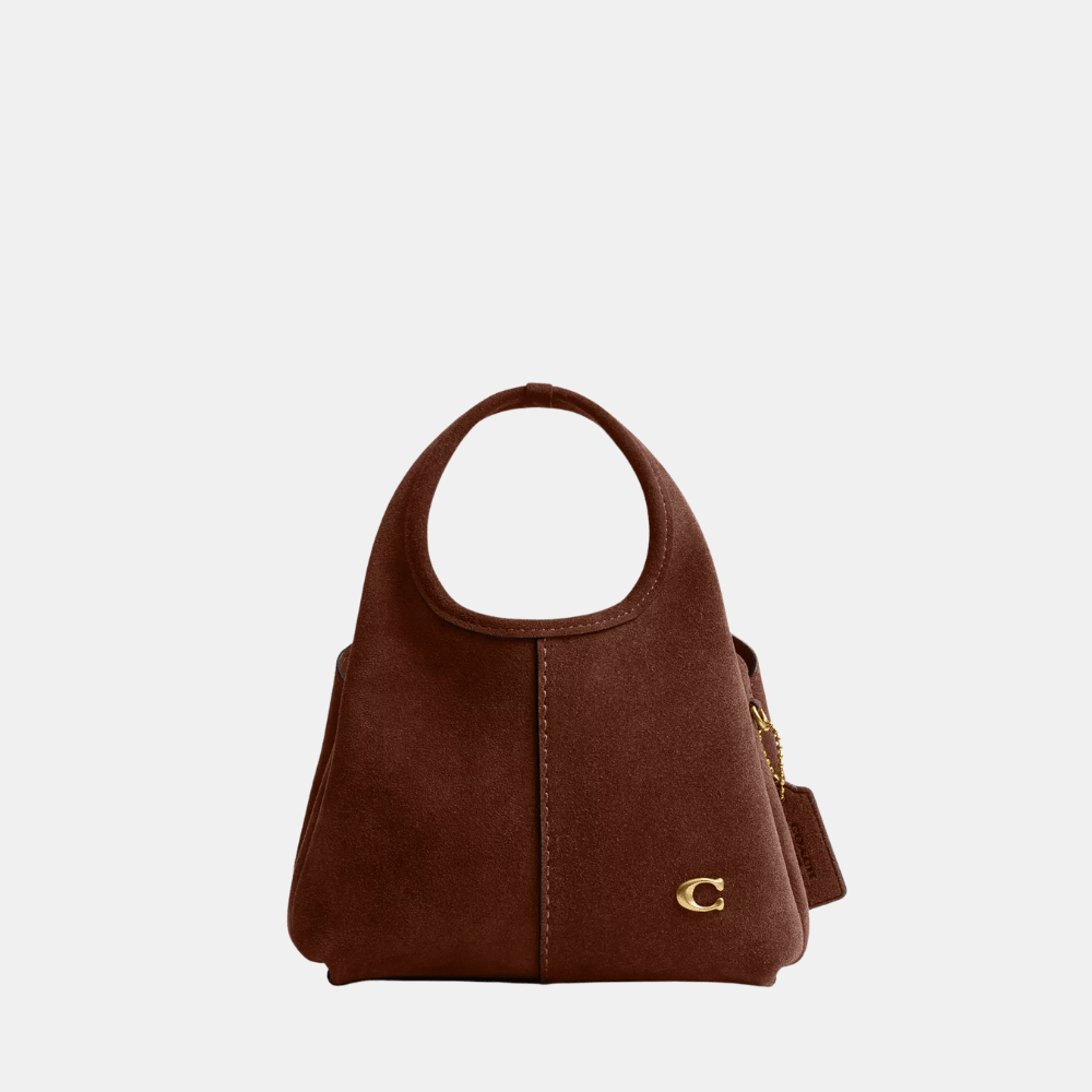 Coach Lana Shoulder Bag 19 (Suede/Warm Brown) - DIVA ONLINE STORE