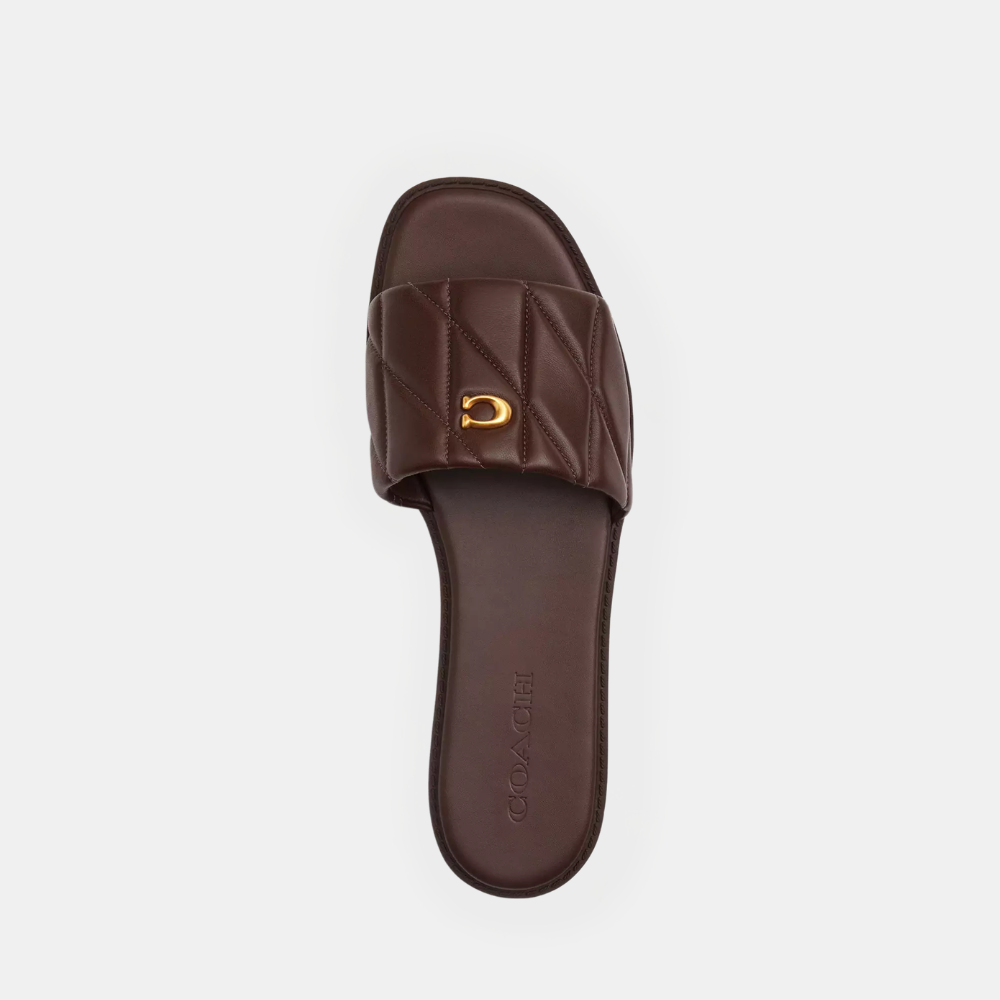 Coach Holly Sandal With Quilting (Maple)