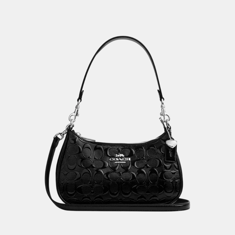 Coach Teri Shoulder Bag In Signature Leather With Heart Charm