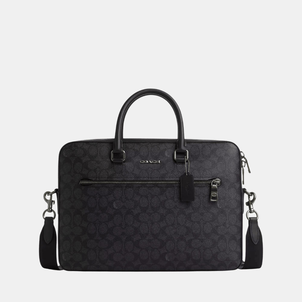 Coach Ethan Slim Brief In Signature Canvas - DIVA ONLINE STORE