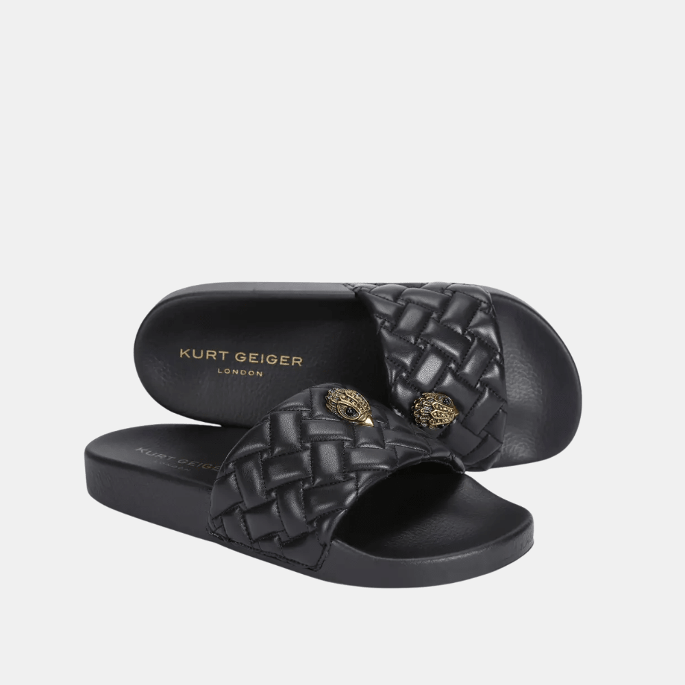 Kurt Geiger Meena Eagle Slide (Black) - DIVA ONLINE STORE