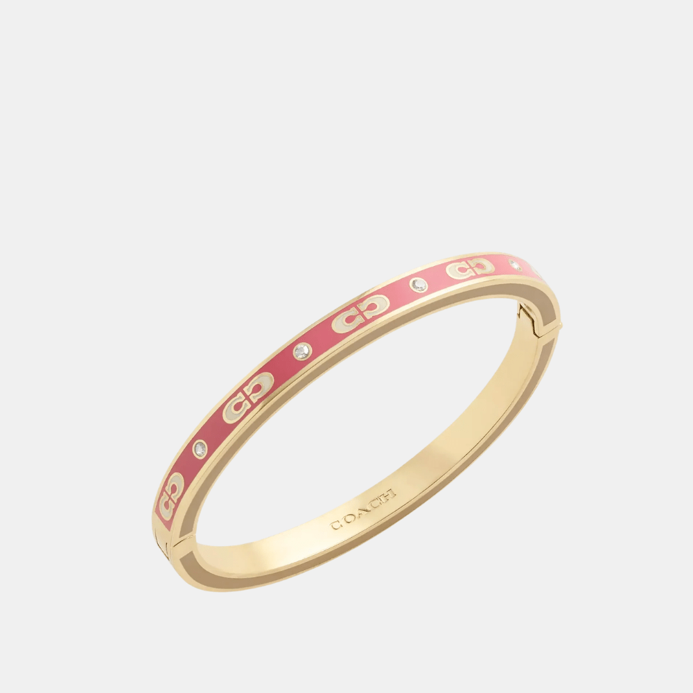 Coach Signature Enamel Hinged Bangle - DIVA ONLINE STORE