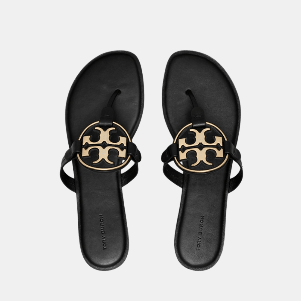 Tory Burch Metal Miller Sandal (Black) - DIVA ONLINE STORE