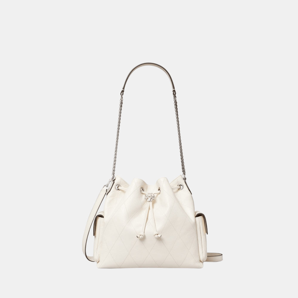Tory Burch Charlie Quilted Drawstring Shoulder Bag - DIVA ONLINE STORE