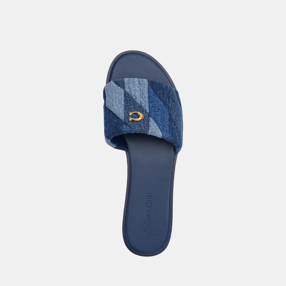 Coach Holly Sandal With Quilting (Denim) - DIVA ONLINE STORE