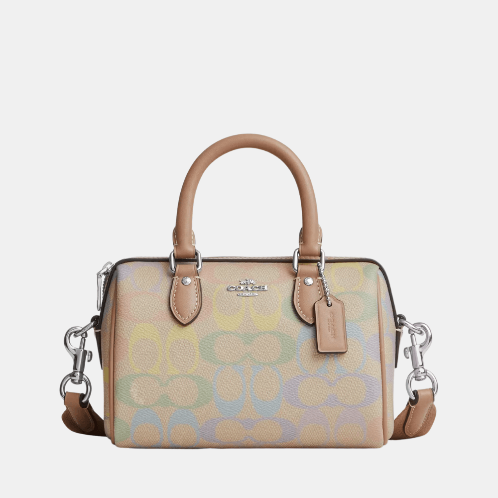 Coach Mini Rowan Crossbody Bag In Rainbow Signature Canvas - DIVA ONLINE STORE