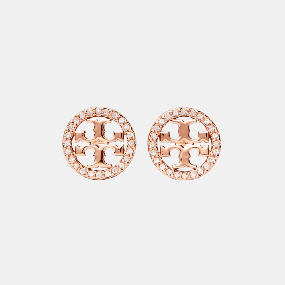 Tory Burch Icon Pavé Stud Earrings - DIVA ONLINE STORE