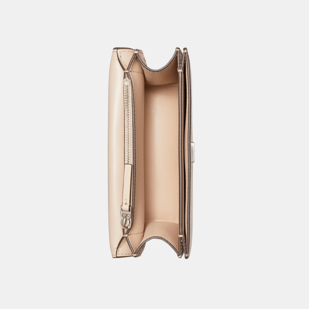 Tory Burch Small Eleanor Croc-Embossed Bag (Pale Blush)