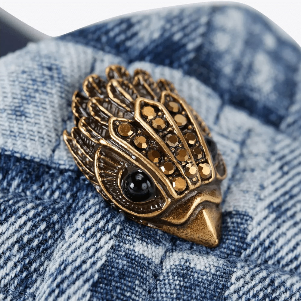 Kurt Geiger Meena Eagle Slide (Denim) - DIVA ONLINE STORE