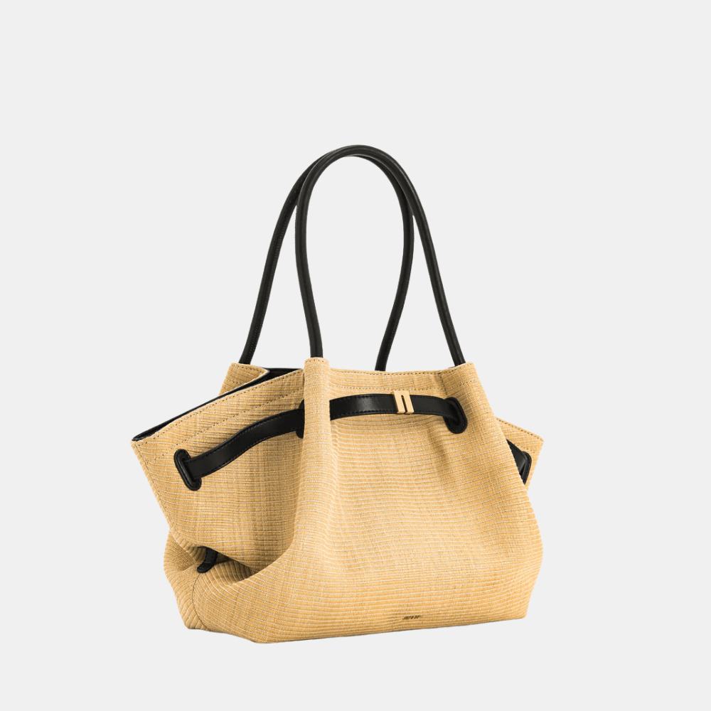 JW Pei Hana Medium Faux Straw Tote Bag (Brown Straw) - DIVA ONLINE STORE