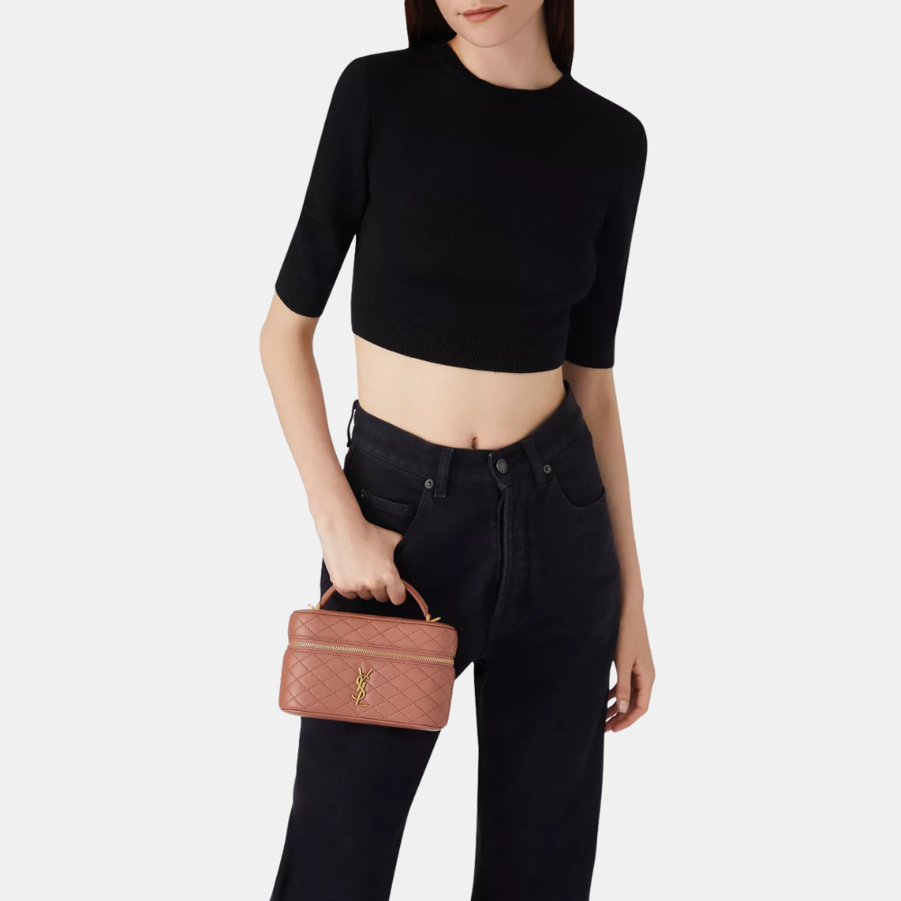 Saint Laurent Gaby Vanity In Lambskin (Barely Pink)