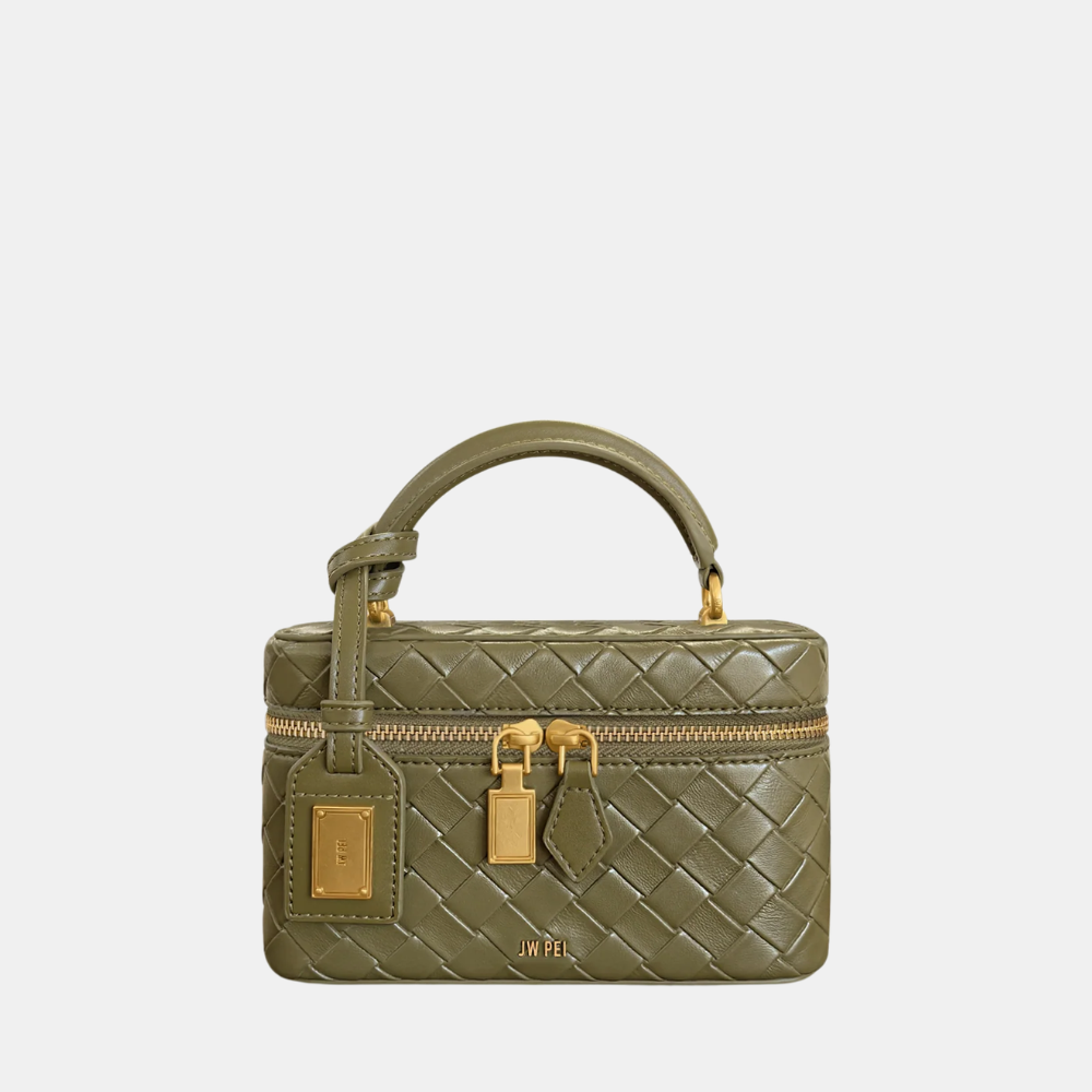 JW Pei Cleo Woven Texture Box Shape Top Handle Bag