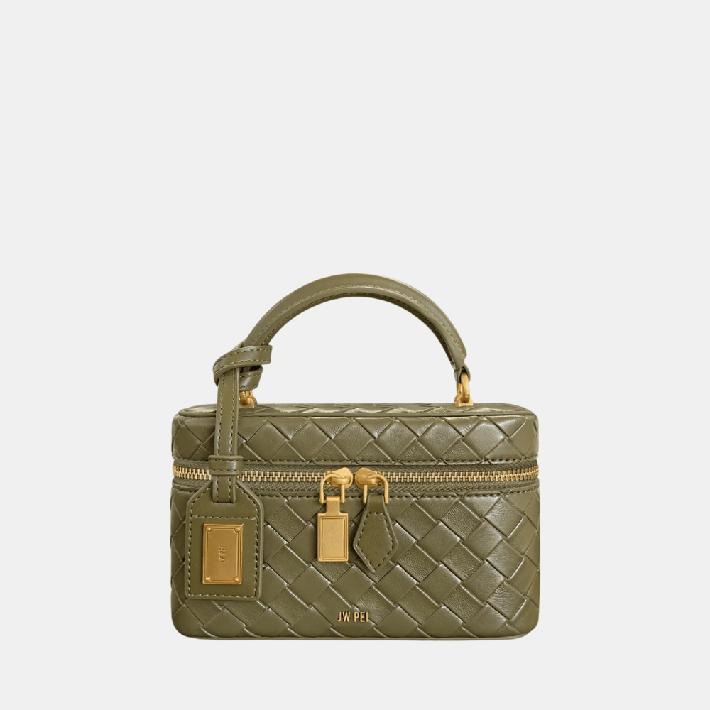JW Pei Cleo Woven Texture Box Shape Top Handle Bag - DIVA ONLINE STORE