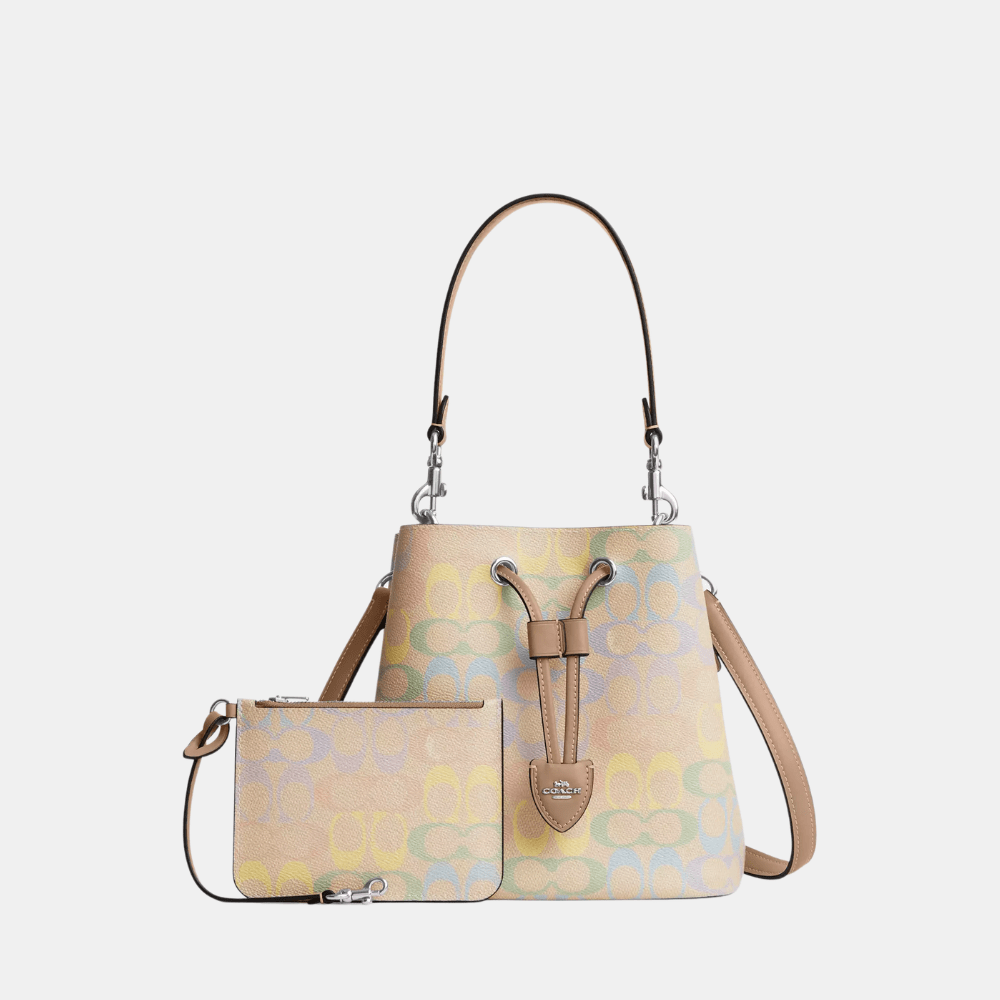 Coach Rowan Bucket Bag In Rainbow Signature Canvas - DIVA ONLINE STORE