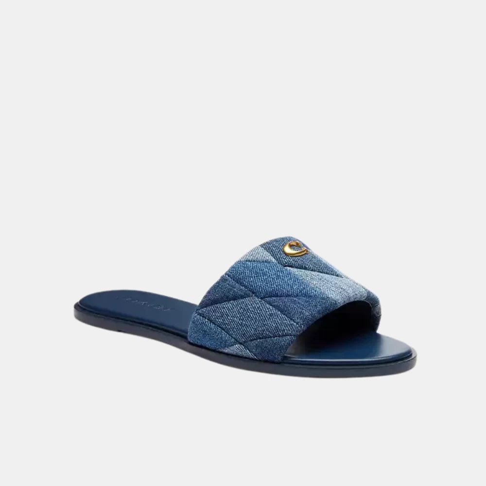 Coach Holly Sandal With Quilting (Denim) - DIVA ONLINE STORE