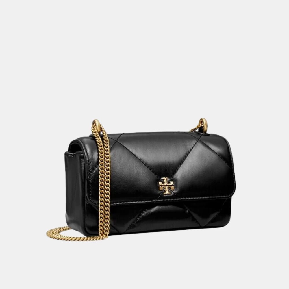 Tory Burch Mini Kira Diamond Quilt Flap Bag (Black) - DIVA ONLINE STORE